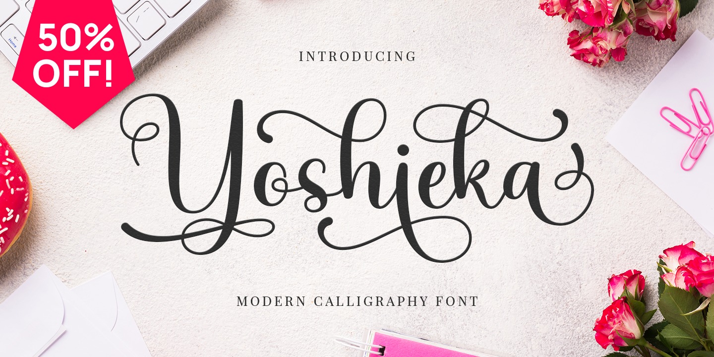 Yoshieka Regular Font preview